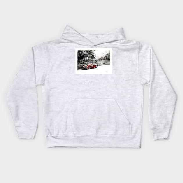 Ferrari 166 MM, Le Mans victory, Luigi Chinett Kids Hoodie by oleynik